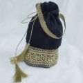 Designer Traditional Hand potli clutch/ fancy embroidery bag/ bridal bag/ clutch bag for wedding/ handmade bags/ best gift for women. 
