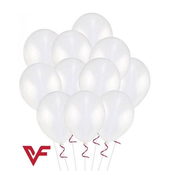 Pack Of 50-14 Inch Crystal White Pearl Shape Latex Birthday Party & Decoration Balloons