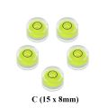 【Footprint】 5Pcs Precision Circular Mini Spirit Level Set Meter Bubble Inclinometer Green Bullseye Cameras Measure Tools Horizontal Ruler. 