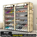 multi layers Shoe Racks portable for 20 to 36  pairs washable cloth cover , 12mm steel pipes  shoe cabinet Storage. 