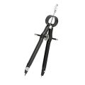 Geometry Set with Lock, Math and Precision Compass, Metal(black). 