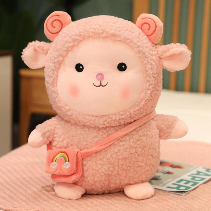 20/30/40CM Lovely Backpack Alpaca Plush Toys Super Cute Rainbow Alpacasso Pillow Dolls Stuffed Soft for Girls Sweet Gifts