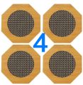 4 Pieces Heat Resistance insulated Bamboo Placement Heat pad, heat mat bowls, kettles coasters, Wooden Tea mat Diff Shapes. 