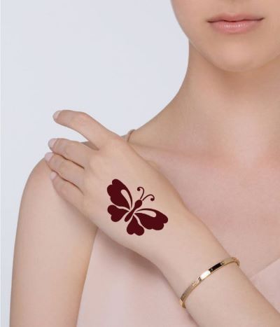 Beautiful butterfly henna design