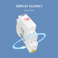 Din Rail Single Phase Voltage Meter AC 40-500V Modular Voltmeter Gauge Indicator LED Digital Display Voltmeter Easy to Use White. 