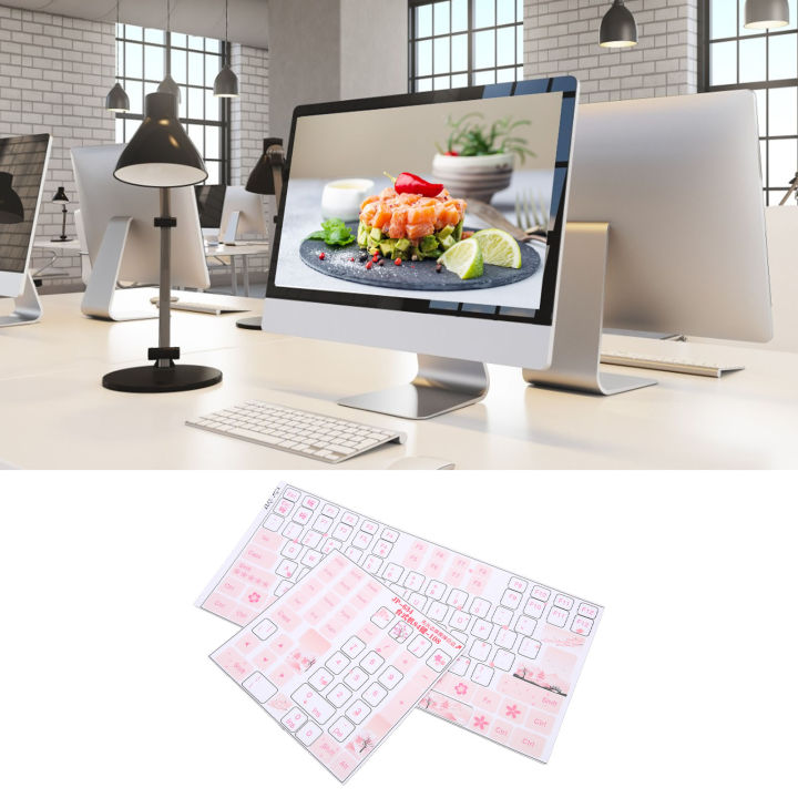 Keyboard Stickers Universal Desktop Computer Mechanical Keyboard Clear Beautiful English Keycap Button Stickers  Key Words