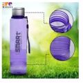 Smart Water Bottle BPA Free Plastic With Stainless Steel Cap 500ml for School College University Office Sports-Gym-Travel. 
