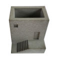Small House Stairs Shaped Cement Pots Silicone Mold Nordic Style Stairs Type Flower Vase Mould. 