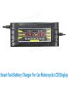 12V 6A Smart Fast Battery Charger For Car Motorcycle LCD Display. 