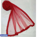 OFF WHITE Light weight Narrow Net Stole Scarf Stoler For Ladies and Girls and Many More Colours Black Yellow White Blue Red Pink Multiple Dupatta STOLES Hijab Scarf For Girls NET JALI WALA STOLER Designing. 