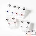 IK Fashion - 1 Pair Medical Grade Steel Ear Studs Earrings Set Medical Earrings Piercing Tool Kits Women Jewelry Piercing Stud Earring. 