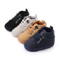 Rytain- Baby Boy Shoes Solid Color PU Leather  With Shoelace Soft Cotton Non-slip Soled Infant Toddler Shoes Sneakers for Boys Girls 0-3 Years. 