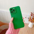 Liquid Dark Green Solid Color Phone Case For iPhone 13 12 11 Pro Max X Xr Xs Max 7 8 Plus Shockproof Soft Silicone Back Cover. 