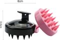 Shampoo Massager Brush Scalp Hair Scrubber with Soft Silicone Bristels For All Type Of Hairs Straight Curly Wet Dry For Men Women Children (Black). 