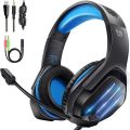 YINSAN TM-3 TM-8 Gaming Headphones Headset with Mic for Smart Phone, Laptops,Mac, iPad Xbox One PS4 Switch and PC/Surround Sound, Over-Ear Stereo Bass Headphones with Noise Cancelling Mic, LED Lights, Volume Control, K20 Series PRO Black. 