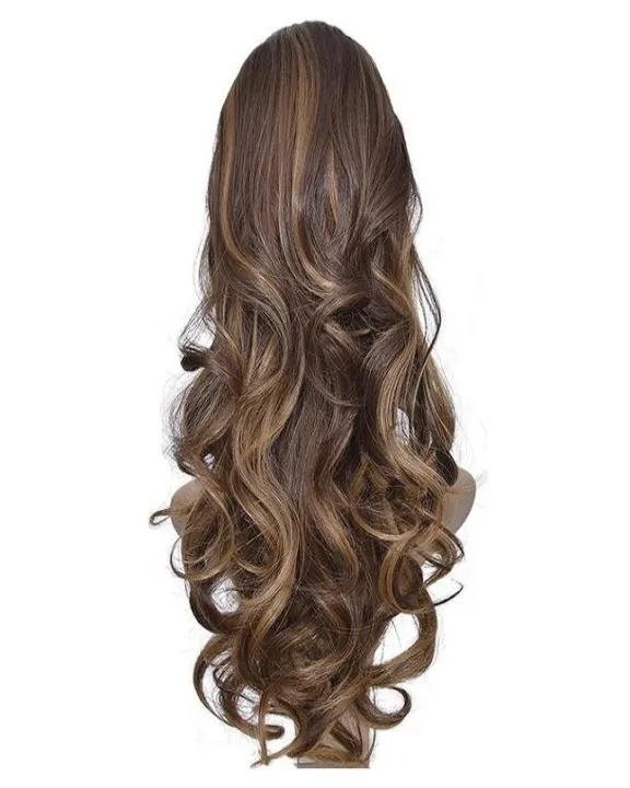 Synthetic%20Hair%20Extension%20-%20GoldenBrown%20-%20Image%203