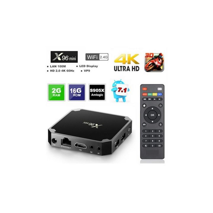 Android Smart TV Box, 2GB RAM, 16GB ROM, Remote, HDMI Cable & Power Supply