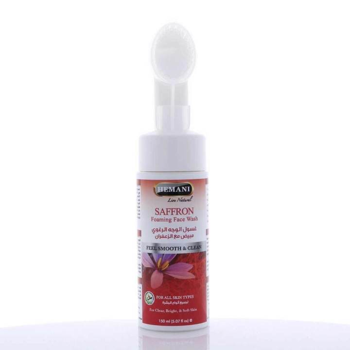 𝗛𝗘𝗠𝗔𝗡𝗜 𝗟𝗜𝗩𝗘 𝗡𝗔𝗧𝗨𝗥𝗔𝗟 - SAFFRON WHITENING FOAMING FACE WASH 150ML