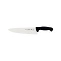TRAMONTINA (BRAZIL) 8" HIGH-CARBON STEEL BLADE BUTCHER/MEAT KNIFE With Black Polypropylene Handle. 