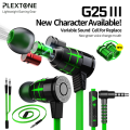 Plextone G25 Wired In-Ear Gaming Headset with Microphone 3.5mm Jack for PC PS4, Mobile and Switch, Bass Boost, Noise Reduction. 