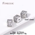 Luxury 18K Gold Plated Inlay Zircon Square Spacer Separator Beads High Quality Jewelry Making DIY Bracelets Necklace Accessories. 