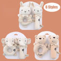 Baby Rattles Soft Cartoon Cute Plush Animal Toys Child Educational Handbells. 