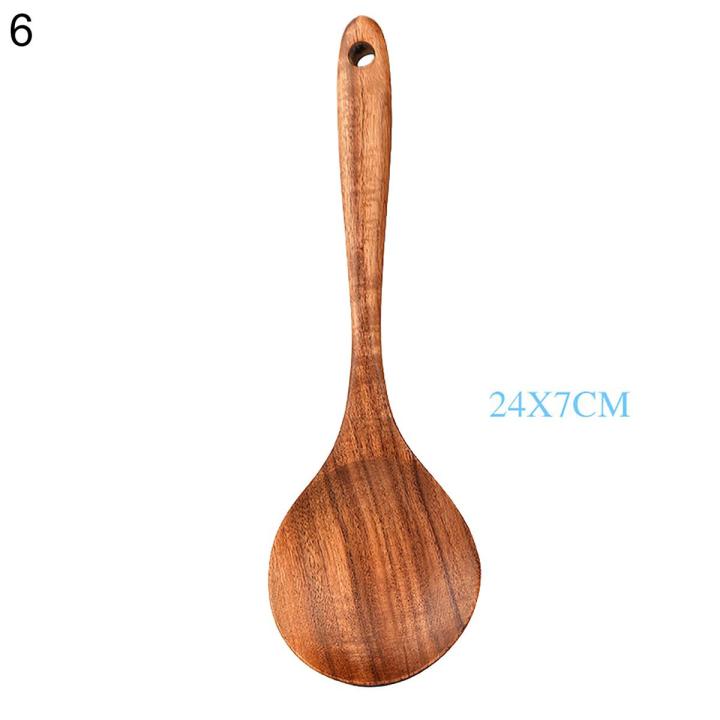 Non-Stick Teakwood Wooden Spatula Spoon Household Kitchen Utensils Kitchenware
