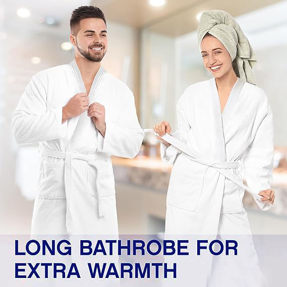 Luxury Cotton Towel Bathrobe – Men, Women, Kids Couples Full