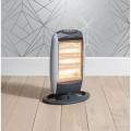 1200 W Portable Halogen Heater With Three Heat Settings & Wide Angle Oscillation (Product of UK). 