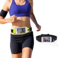 Adjustable Sweatproof Mobile Waist Belly Belt Pouch Bag Case Cover with Transparent Clear View Touch Screen with headphone jack slot For Jogging Sports Running  Gym Workouts  Walking Exercise Hiking. 