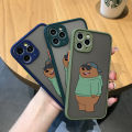 UCUC for Vivo V20 SE Back Cover Sunglasses Bear Frosted Transparent Hard Phone Case Thin Shockproof Full Cover Camera Protect Case. 