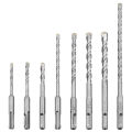 Yfashion 8Pcs/Set Round Shank Alloy Percussion Bit Concrete Wall Drilling ools Models:8 pcs ziplock bag. 