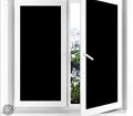 Black Vinyl Glass Window Paper Marble Kitchen Cabinet Sticker Sheet for Smooth Surfaces. 