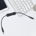 Power Cable Fast Transmission Compatible with   Male to Male Power Cord with Switch for LED/CCTV/ Car/ Monitors etc T21B 100CM. 
