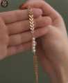 Gold/Silver Color Chain Link Bracelet for Women Ladies New Style Copper Beads Bracelet Jewelry. 