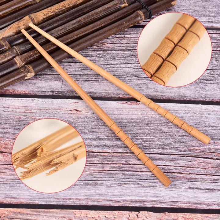 【Topnotch Store】Wood Chopsticks Reusable Hashi Food Chinese Chop Sticks Handmade Natural Bamboo
