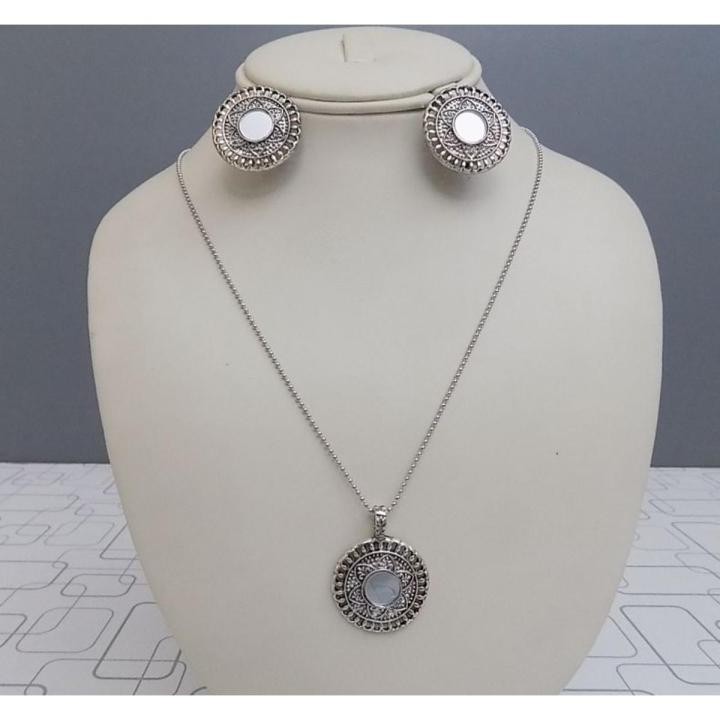 Lightweight Silver With Mirror Jewelry Set For Girls And Ladies