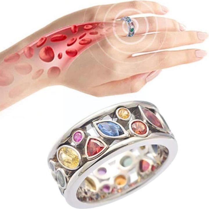 Torina Crystal Quartz Ionix Ring Ionix Therapy Quartz Crystal Ring For Weight Loss Lymph Drainage Magnetic Therapy Ring Women