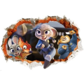 Zootopia character judy Hopps wall sticker for kids room removeable. 