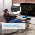 TROND Bluetooth Transmitter Receiver 5.0, 2-in-1 Wireless 3.5mm Audio Adapter, AptX Low Latency, Smart Codec Indicator, 2 Devices Simultaneously, for TV, Home Sound System. 