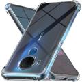 For Nokia 5.4 Back Cover Shockproof Transparent Soft TPU Silicone Protector Phone Case with Shock Absorption Bumper Corners. 