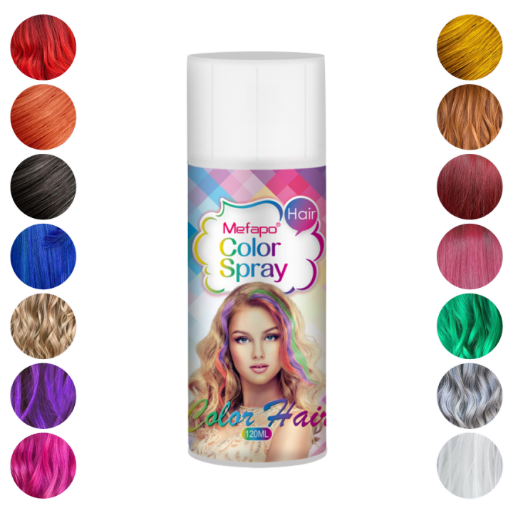 Temporary Hair Color Spray, Instant Hair Dye, No Bleaching Needed, Non-Sticky, Washable and Leaves No Residue