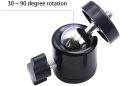Ball Head Metal Mount 360 Adjustable head for Tripod Monopod Stand Ring Light - Black. 