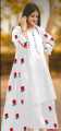 New Stylish Collection Stitched Embroidered Flower Gown 3Pc Dress for Women. 