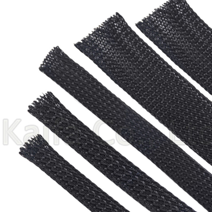 10M 3 4 6 8 10mm Cable Sleeve black Wire Protection PET Nylon Cable Sleeves wire cable Braided Cable Sleeve