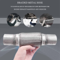 1 PCS Exhaust Flex Pipe Stainless Steel Double Braid Car Exhaust Flexible Joint Tube 2 X 6 Inch with Ends 10 Inch Long. 