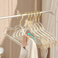 Clothes Rack Women's Traceless Household Transparent Plastic Clothing Store Gold Powder Drying Rack Fayshow. 