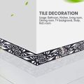 3D Marble Self-Adhesive Greek Pattern Wall Stair Floor Border Tile Sticker Kitchen Bathroom Basin Baseboard Wall Sticker 2M. 