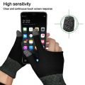 1 Pair - Two Finger Gaming Gloves Breathable Anti-Sweat Compatible For Pubg , Free Fire Touch Screen Fingertips - Full Hand Pubg Gloves Pair Triggers Fire Button Anti-Sweat Breathable Thumb Gloves Sleeve With Extra Grip for Gaming And Daily Use. 