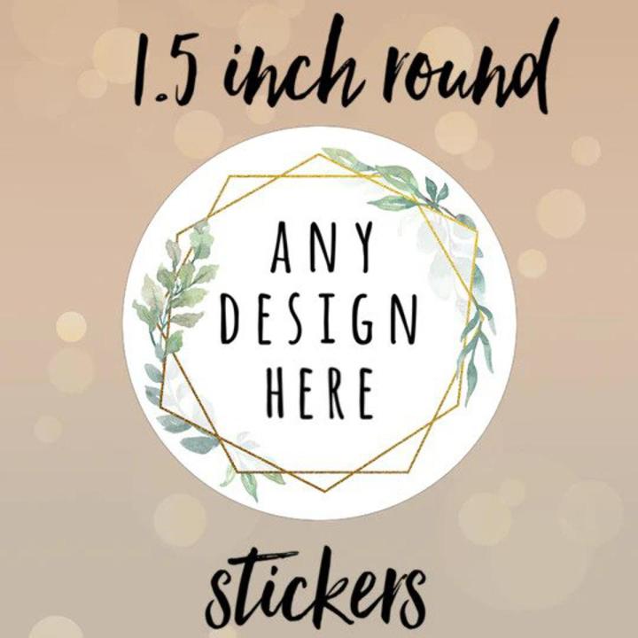 Business Thank You Stickers Custom Logo Round - Your Design